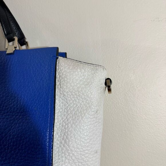 Kate Spade Chelsea Square Hayden Deep Blue White Black MISSING CROSSBODY STRAP - Picture 8 of 12